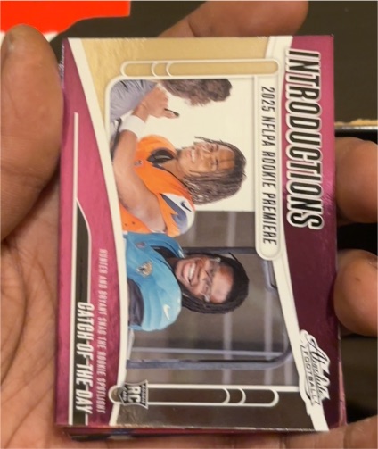 2025 Panini Absolute Introductions #I-THR Travis Hunter & Pat Bryant — front