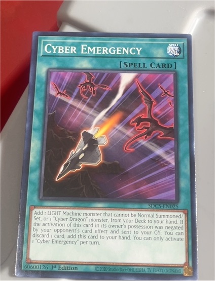 2020 Yu-Gi-Oh! SDCS-EN025 Cyber Emergency — front