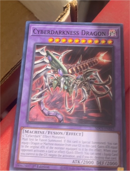 2017 Yu-Gi-Oh! LEDU-EN024 Cyberdarkness Dragon — front