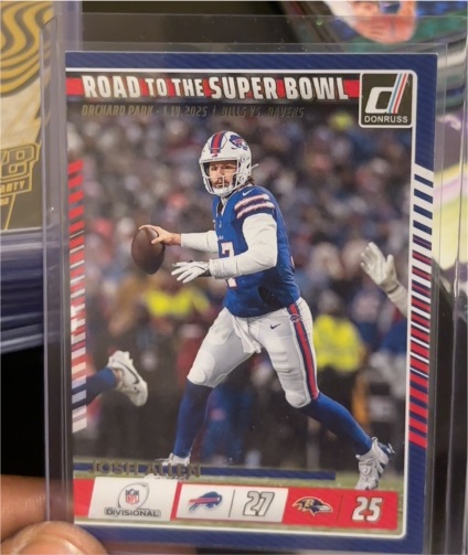 2025 Donruss #4 Josh Allen Road to the Super Bowl Divisional Round — front