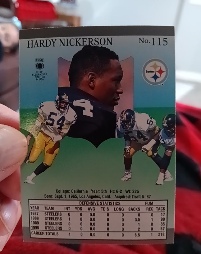 1991 Fleer #115 Hardy Nickerson — front