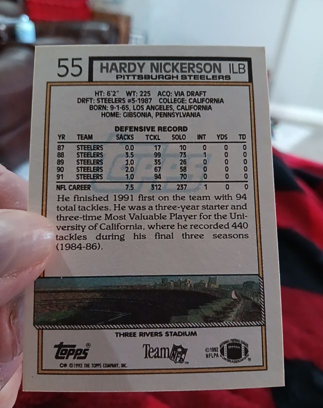 1992 Topps #55 Hardy Nickerson — front