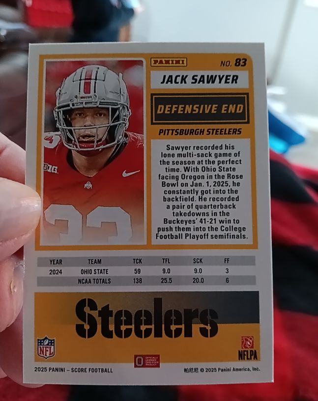 2025 Panini Score #83 Jack Sawyer — front