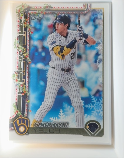 2025 Topps Holiday #H25 Christian Yelich — front