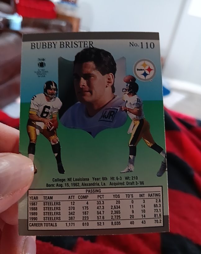 1991 Fleer #110 Bubby Brister — front