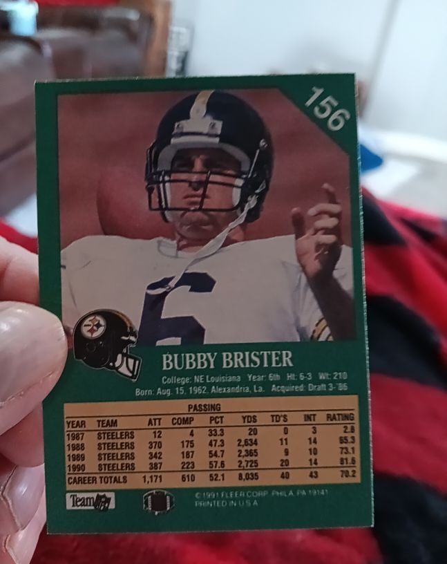 1991 Fleer #156 Bubby Brister — front