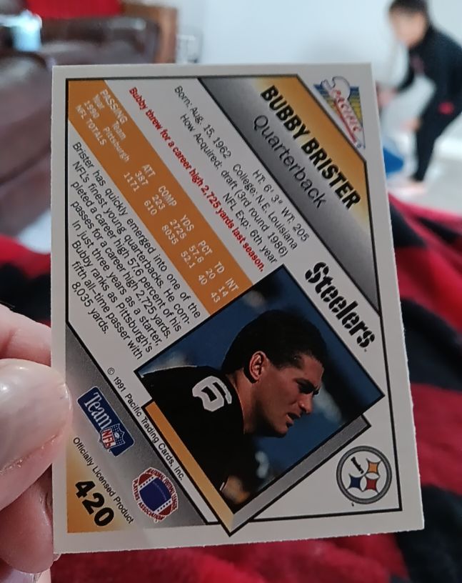 1991 Pacific #420 Bubby Brister — front