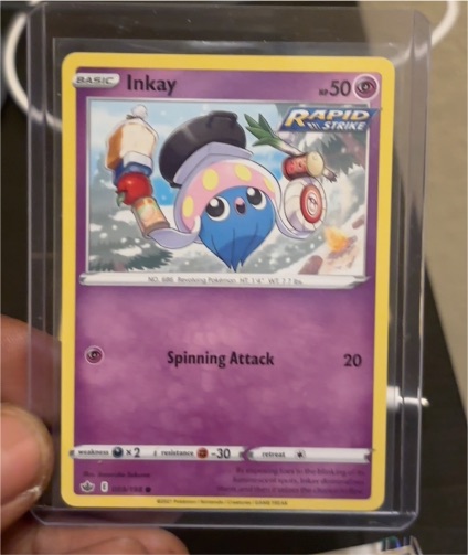2021 Pokémon Sword & Shield Chilling Reign #069 Inkay — front