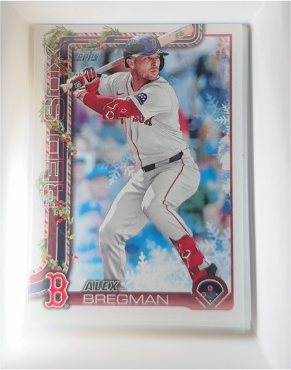 2025 Topps Holiday #H154 Alex Bregman Candy Cane Bat — front