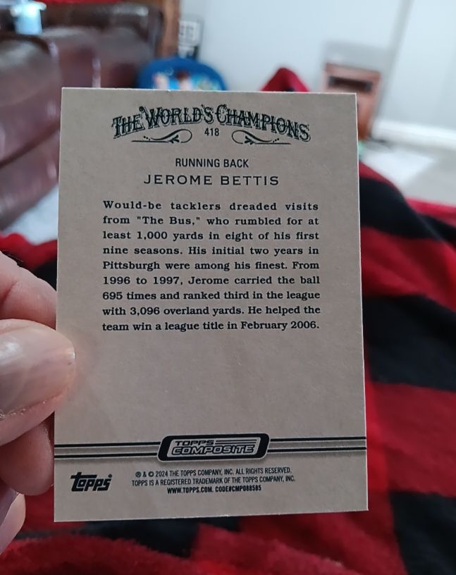 2024 Topps The World's Champions #418 Jerome Bettis — front