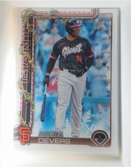 2025 Topps Holiday #H190 Rafael Devers — front
