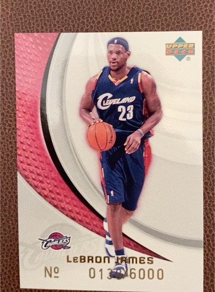 2006 Upper Deck LeBron James #01360/6000 — front