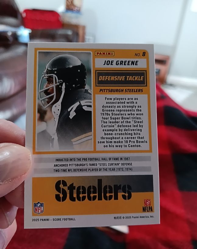 2025 Panini Score #8 Joe Greene — front