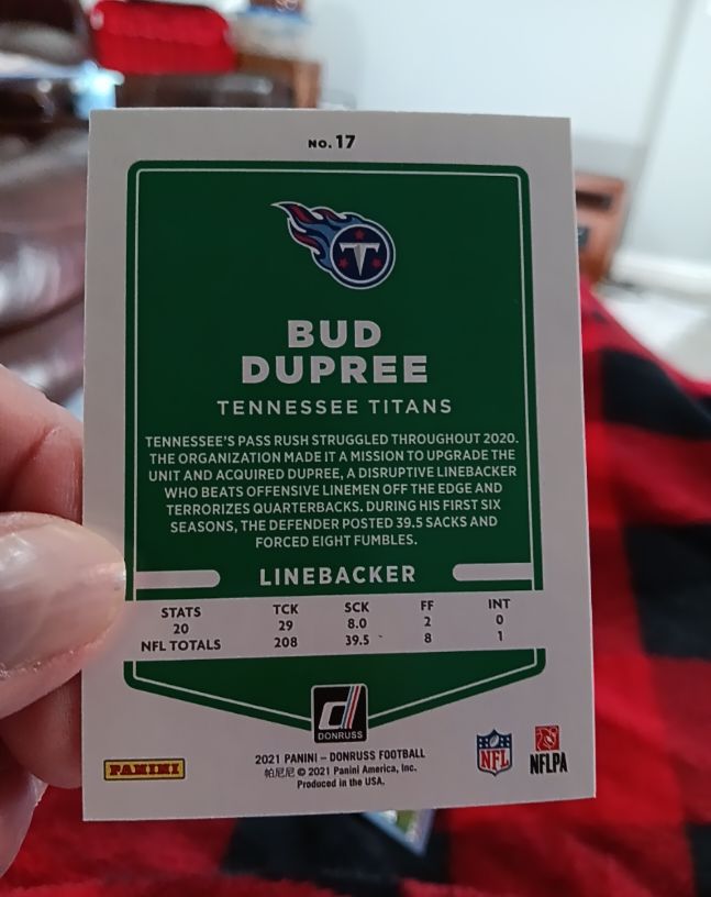 2021 Panini Donruss #17 Bud Dupree — front