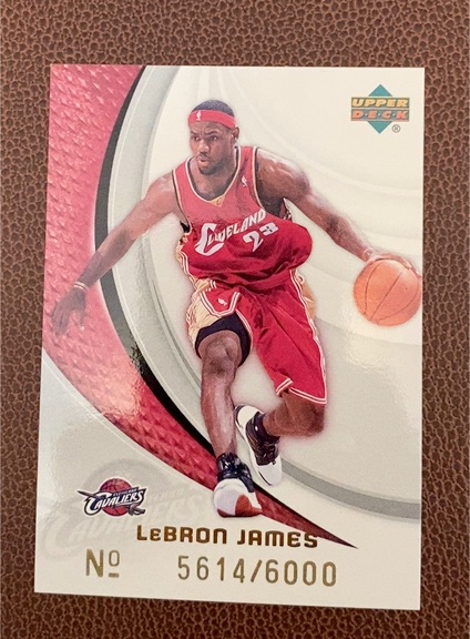 2005 Upper Deck LeBron James #5614/6000 — front