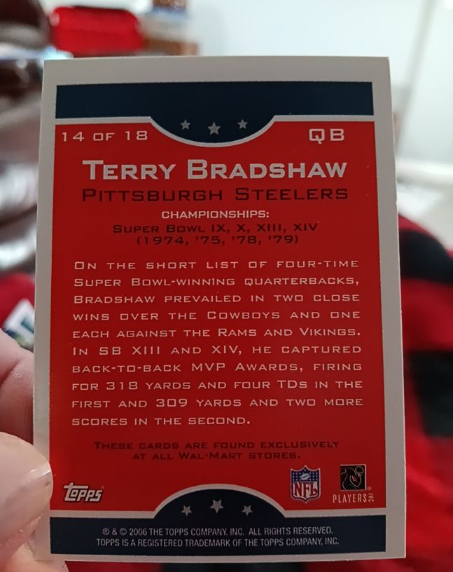 2006 Topps True Champions #14 Terry Bradshaw — front