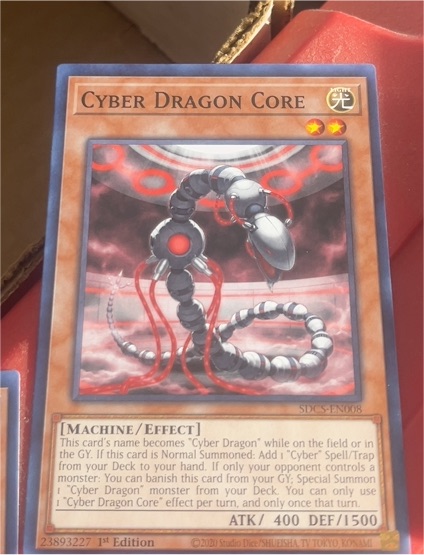 2013 Yu-Gi-Oh! SDCS-EN008 Cyber Dragon Core — front
