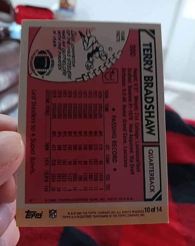 1980 Topps #300 Terry Bradshaw — front