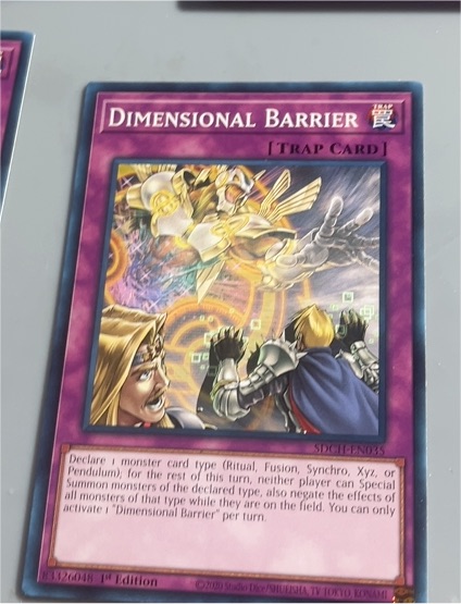 2020 Yu-Gi-Oh! SDCH-EN035 Dimensional Barrier — front
