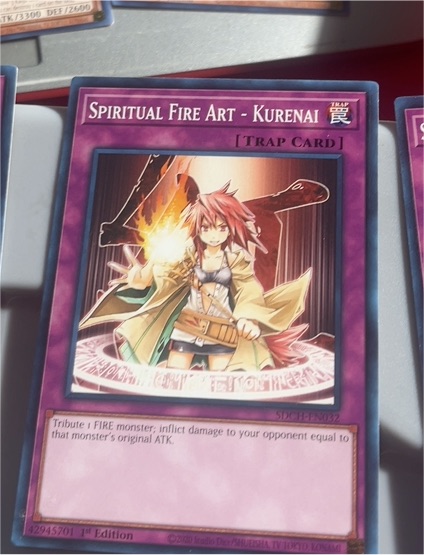 Yu-Gi-Oh! SDOK-EN036 Spiritual Fire Art - Kurenai — front