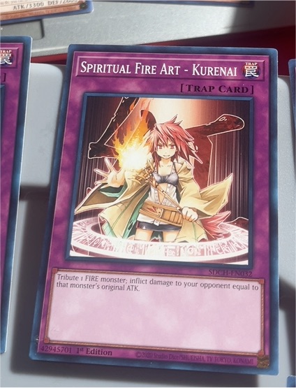 2020 Yu-Gi-Oh! SDCH-EN032 Spiritual Fire Art - Kurenai — front