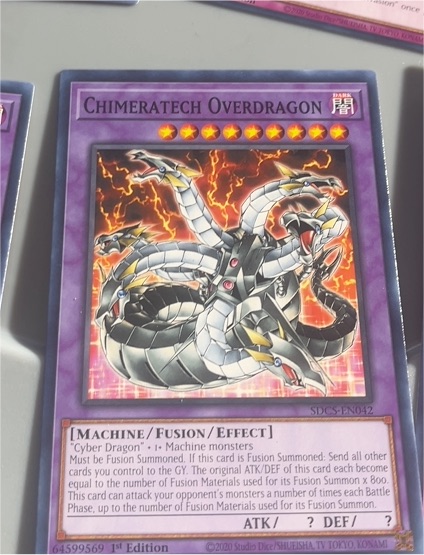 2020 Yu-Gi-Oh! SDCS-EN042 Chimeratech Overdragon — front