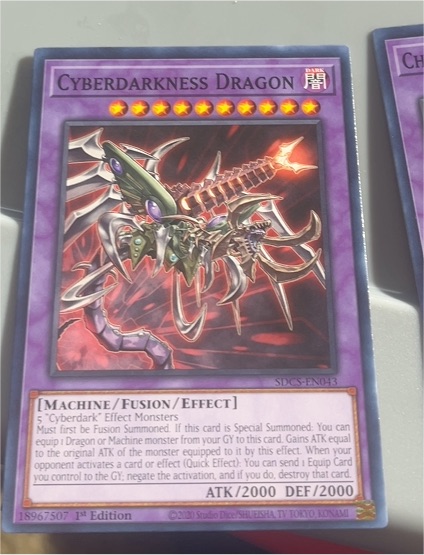 2019 Yu-Gi-Oh! SDCS-EN043 Cyberdarkness Dragon — front