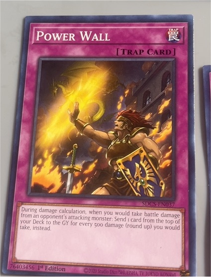 2000 Yu-Gi-Oh! SDCS-EN037 Power Wall — front