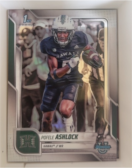 2025 Bowman University Chrome #15 Pofele Ashlock — front