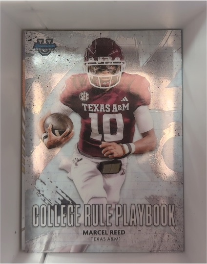 2025 Bowman Chrome University #CRP-2 Marcel Reed College Rule Playbook — front