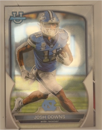 2022 Bowman University Chrome #30 Josh Downs — front