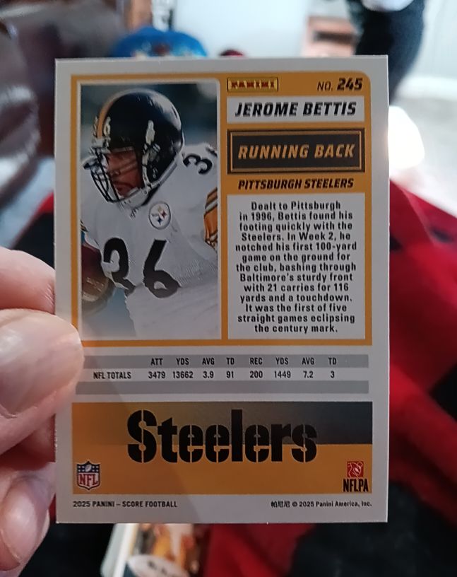 2025 Panini Score #245 Jerome Bettis — front