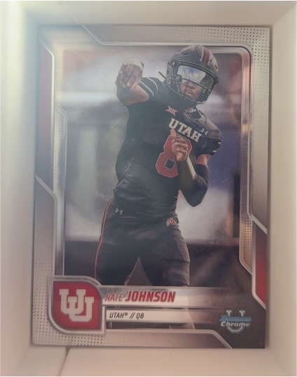 2025 Bowman Chrome University Football #57 Nate Johnson — front