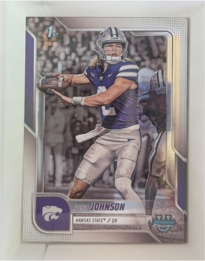 2025 Bowman University Chrome #42 Avery Johnson — front