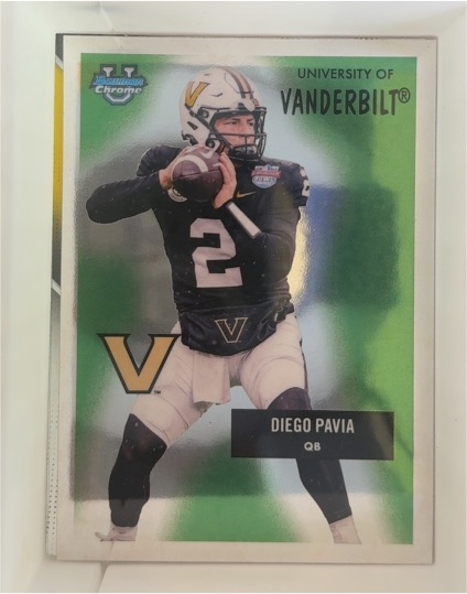 2025 Bowman Chrome University #55AV-26 Diego Pavia — front