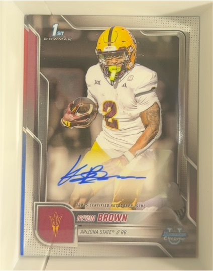 2025 Bowman University Chrome #BCA-KB Kyson Brown — front