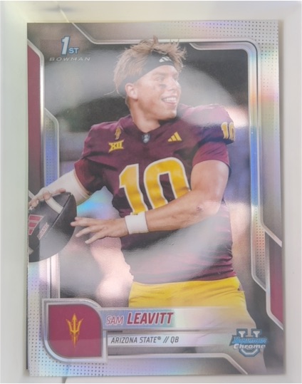 2025 Bowman Chrome University #SP-17 Sam Leavitt — front
