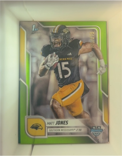 2025 Bowman University Chrome #101 Matt Jones — front