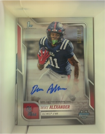 2025 Bowman Chrome University #BCA-DAL Deuce Alexander Autograph — front