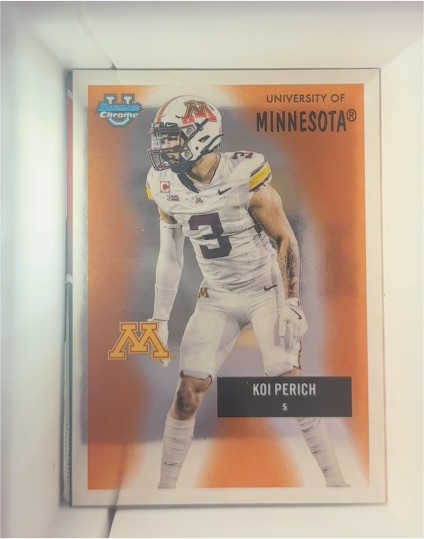 2025 Bowman Chrome University #55AV-18 Koi Perich 1955 Bowman Football — front