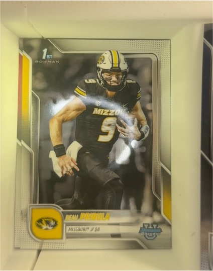 2025 Bowman University Chrome #62 Beau Pribula — front