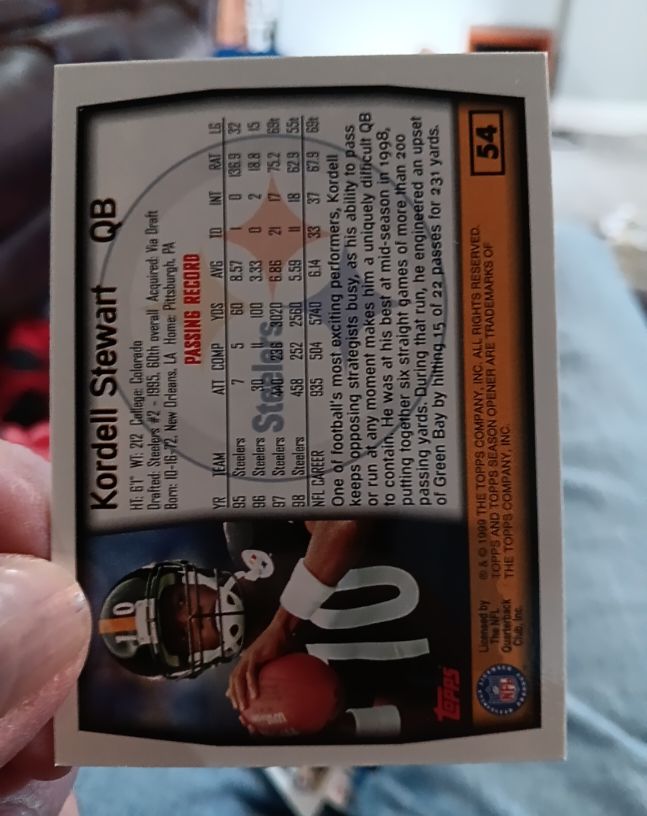 1999 Topps #54 Kordell Stewart — front