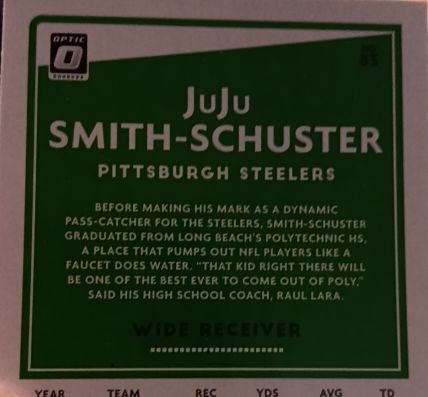 2020 Donruss Optic JuJu Smith-Schuster — front