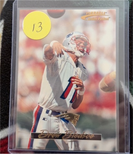 1996 Pinnacle Action Packed #12 Drew Bledsoe — front