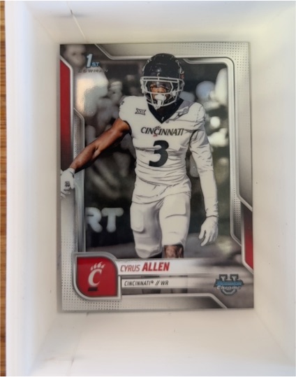 2025 Bowman Chrome University #7 Cyrus Allen — front