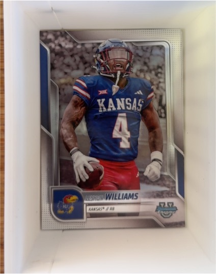 2025 Bowman Chrome University #146 Leshon Williams Kansas Jayhawks — front
