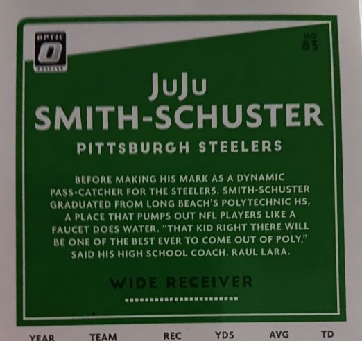 2020 Donruss Optic #83 JuJu Smith-Schuster — front