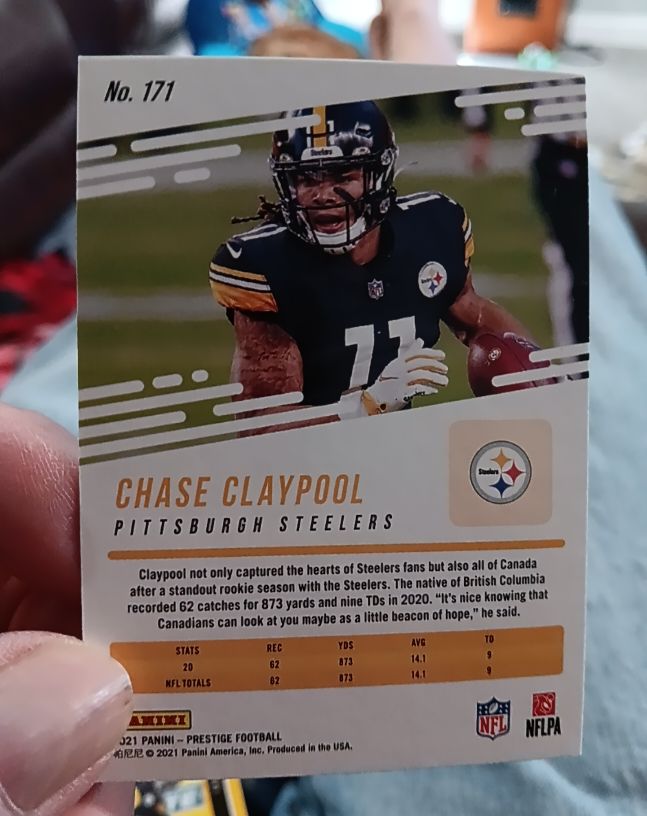 2021 Panini Prestige #171 Chase Claypool — front