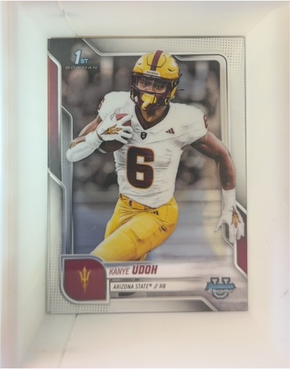 2025 Bowman Chrome University #185 Kanye Udoh — front