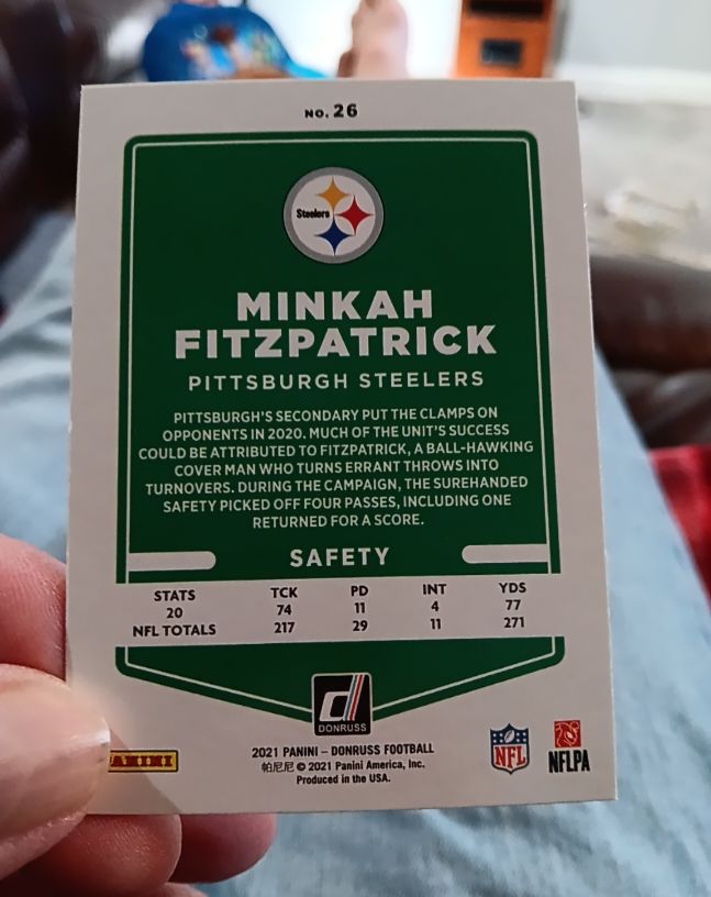 2021 Donruss #26 Minkah Fitzpatrick — front